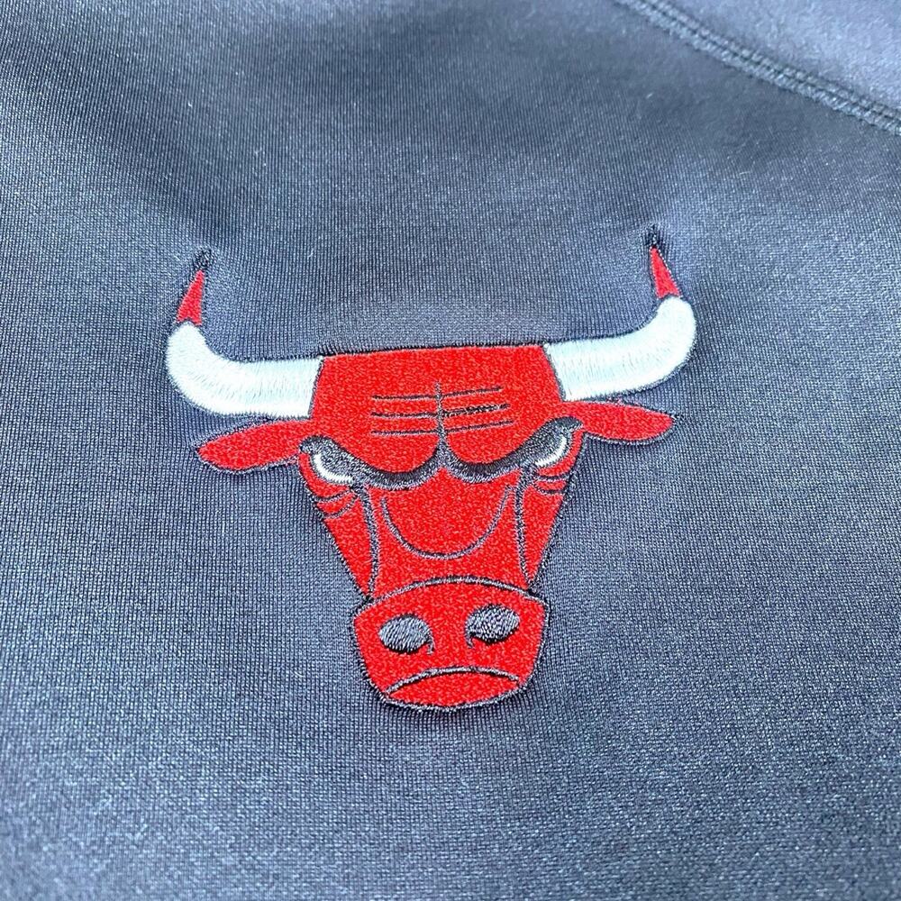 Chicago Bulls Jacket Mens XL Black Full Zip Pockets Basketball Hoodie Embroidere - Picture 2 of 12